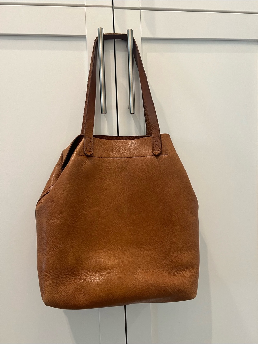 Leather Tote Bag in Cognac Brown - Women’s Everyday Shoulder Bag - Picture 2 of 7